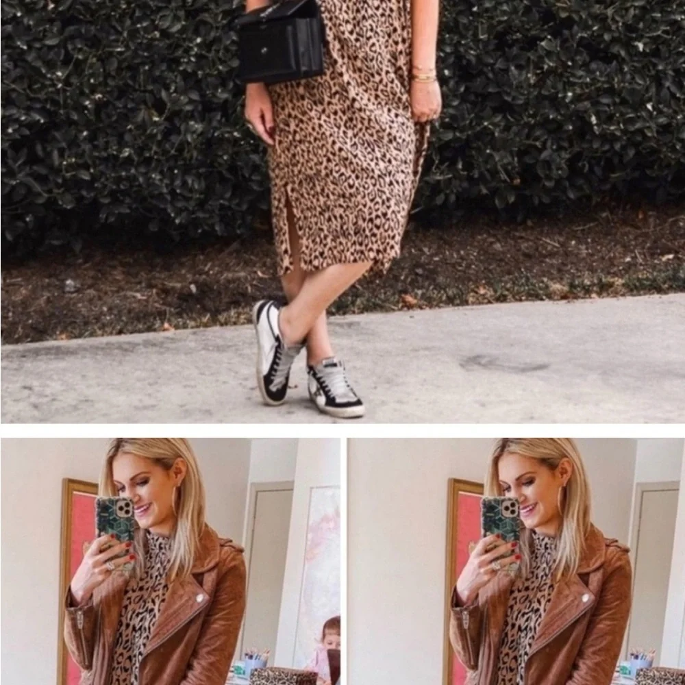 Anthropologie MacKenzie Animal Print Tunic Dress L - Picture 3 of 5